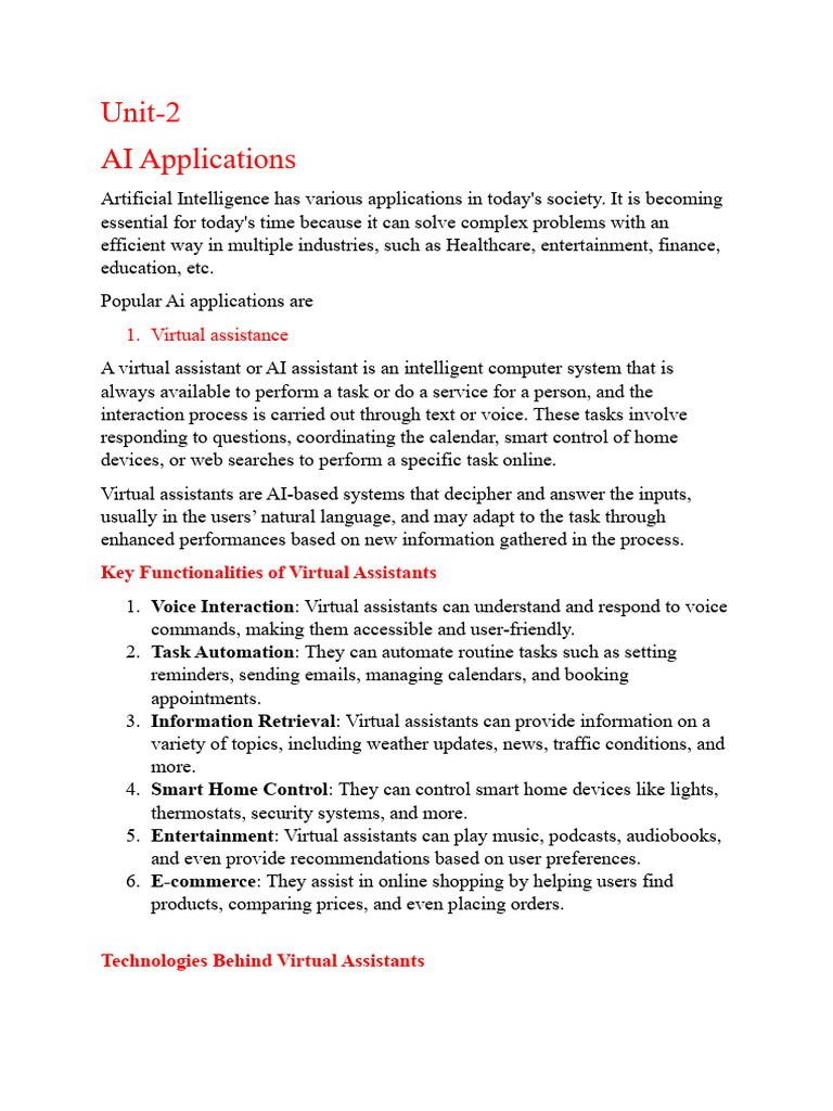 Artificial Intelligence (SEC) - 2nd Unit | PDF | Optical Character ...