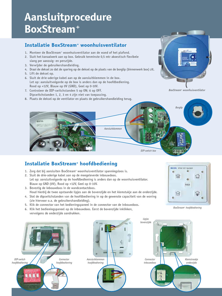 BoxStream-Plus Aansluitprocedure 2011-09 | PDF
