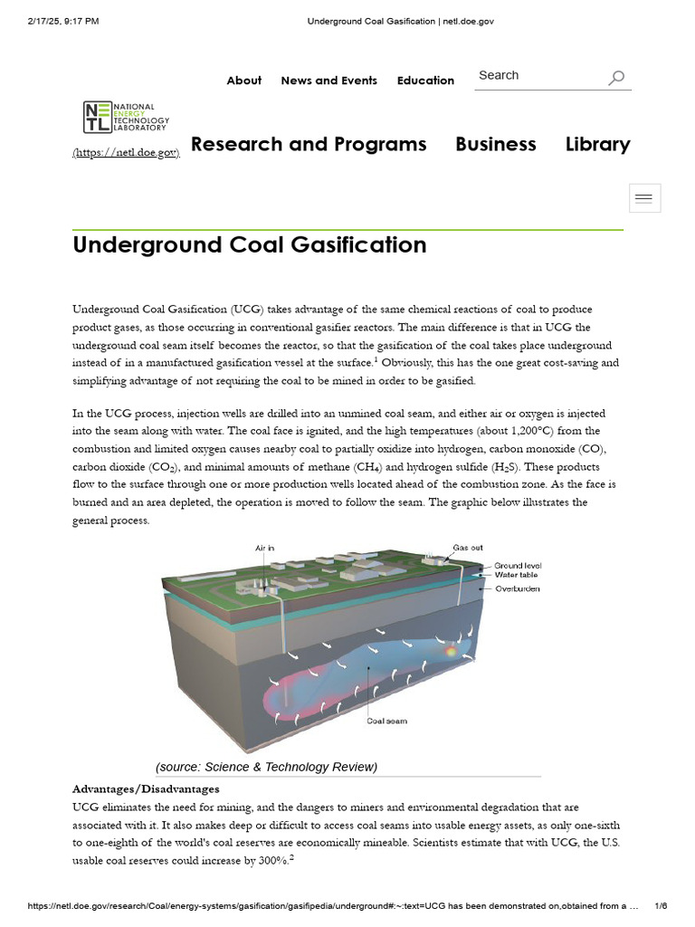 Underground Coal Gasification Overview | PDF | Gasification | Coal