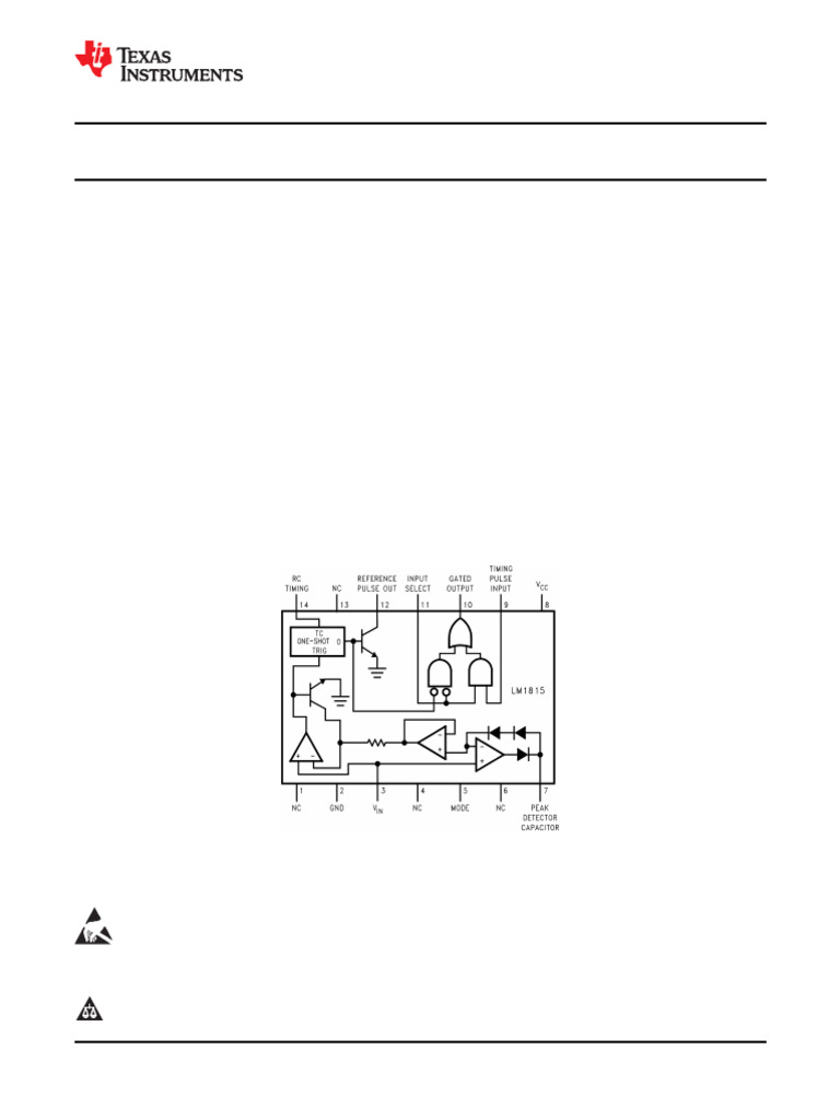 LM 1815 | PDF | Detector (Radio) | Logic Gate