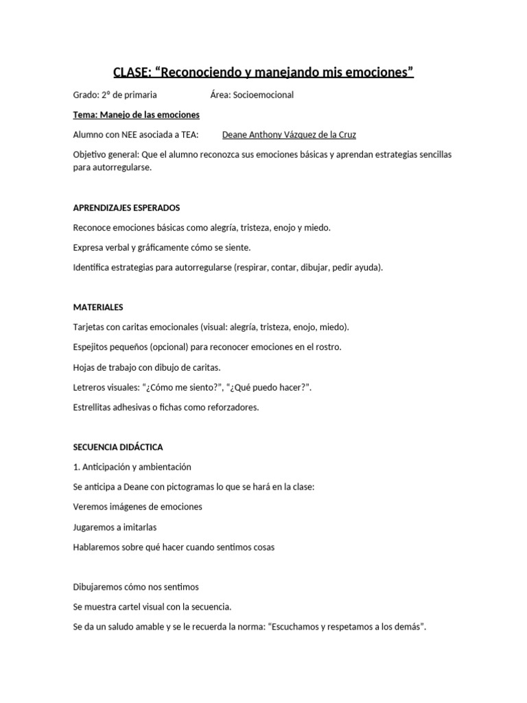 Clase Deane | PDF | Las emociones | Aprendizaje