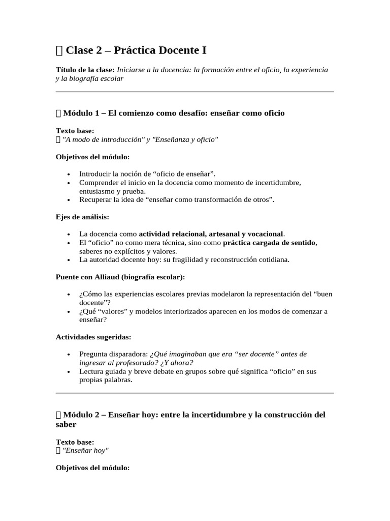 ? Clase 2 | PDF | Enseñando | Maestros