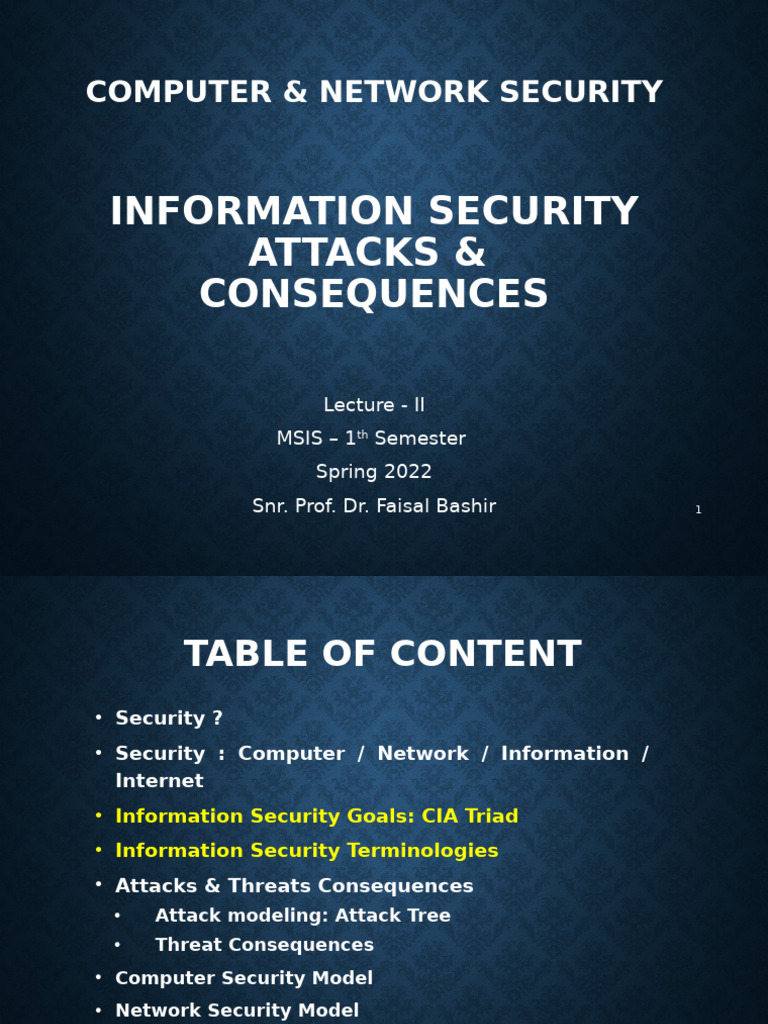 2 Threat Models Attacks Consequences CNS MSIS 17032022 090426am | PDF ...