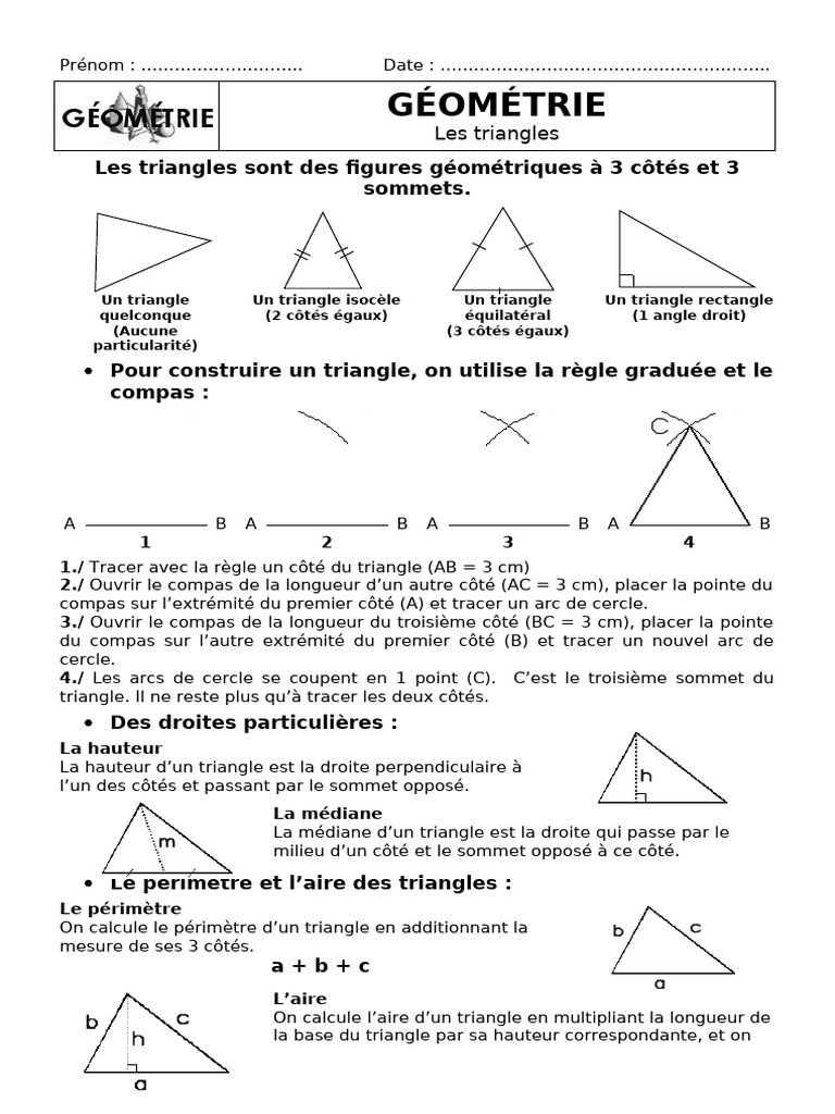 Introduction aux triangles en géométrie | PDF