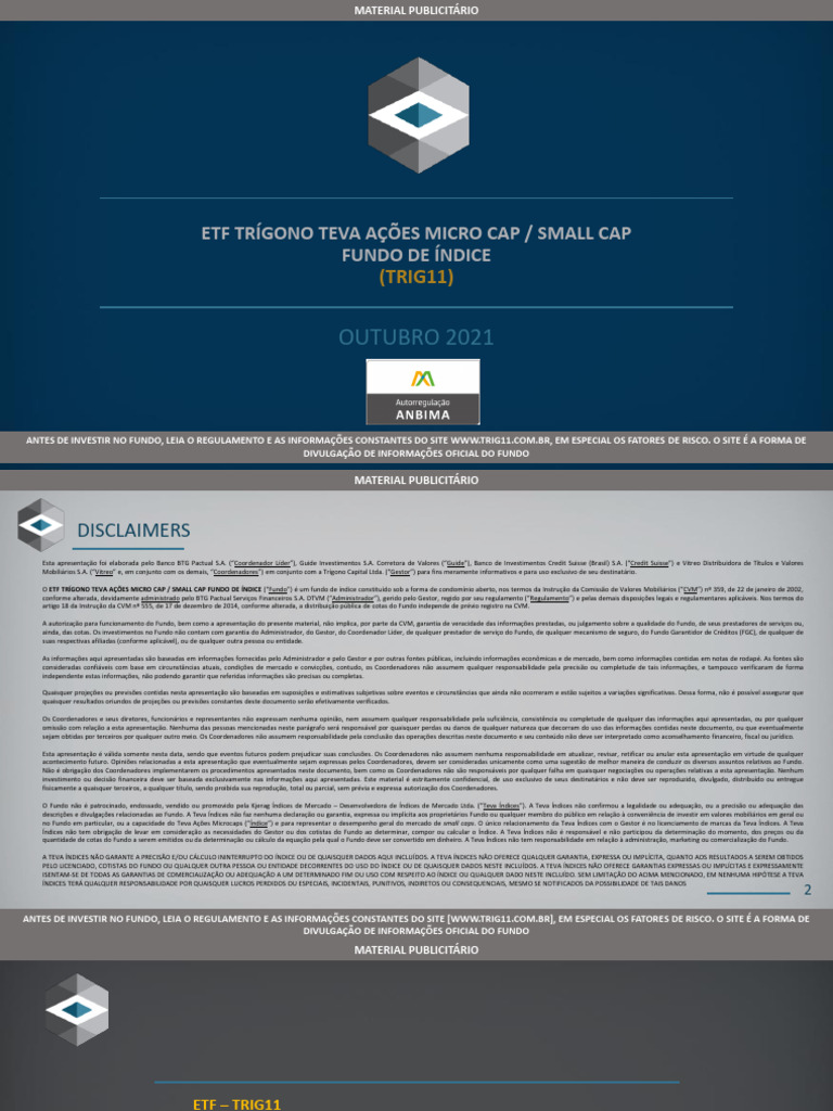 ETF TRIG11: Micro e Small Caps | PDF | Câmbio de fundo comercial ...
