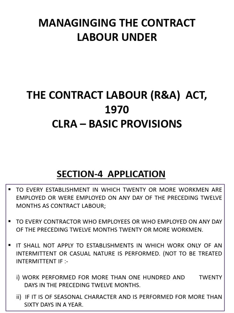 MANAGINGING THE CONTRACT LABOUR - Compressed | PDF | Employment ...