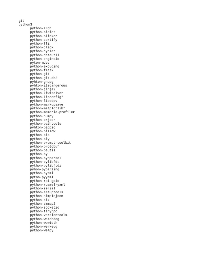 Target Python Packages List | PDF