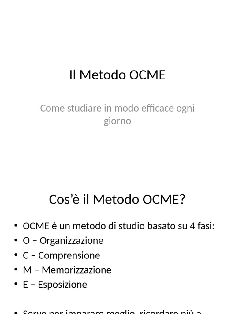 Metodo OCME | PDF