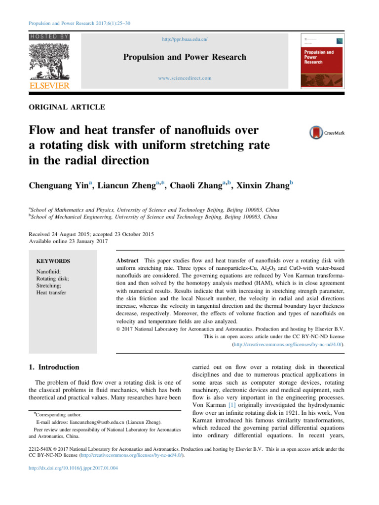 Nanoﬂuid Flow over Rotating Disk | PDF | Boundary Layer | Fluid Dynamics