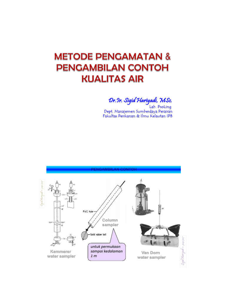SNI Metode Pengambilan Contoh Kualitas Air | PDF