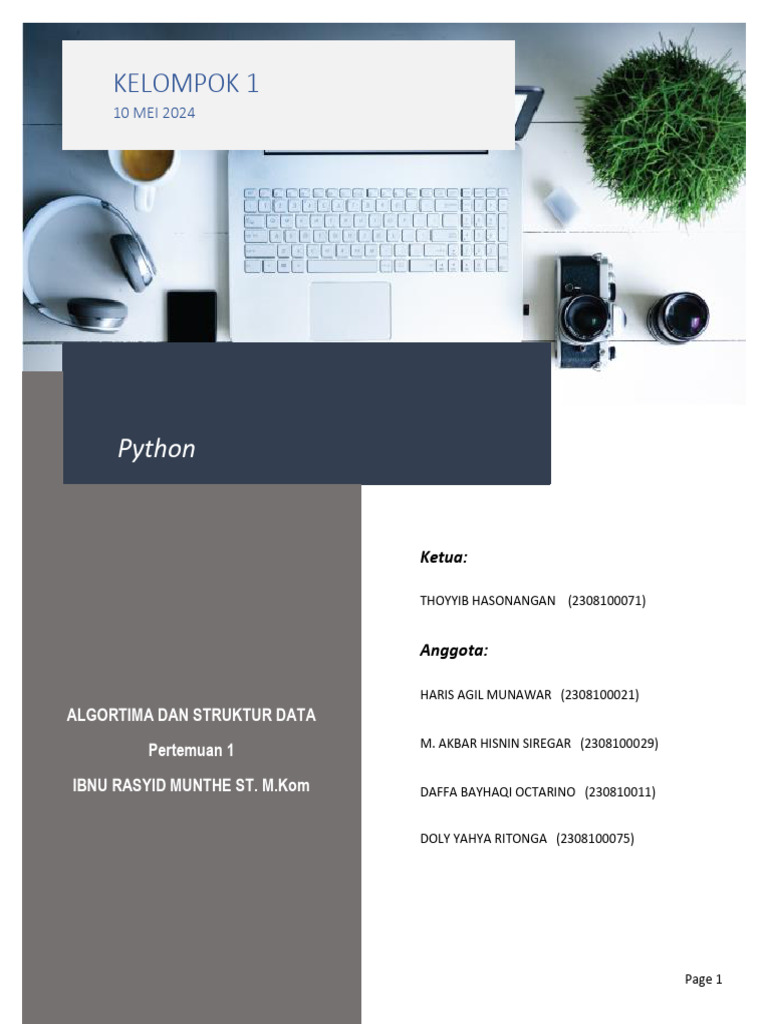 Algoritma dan Struktur Data Python | PDF