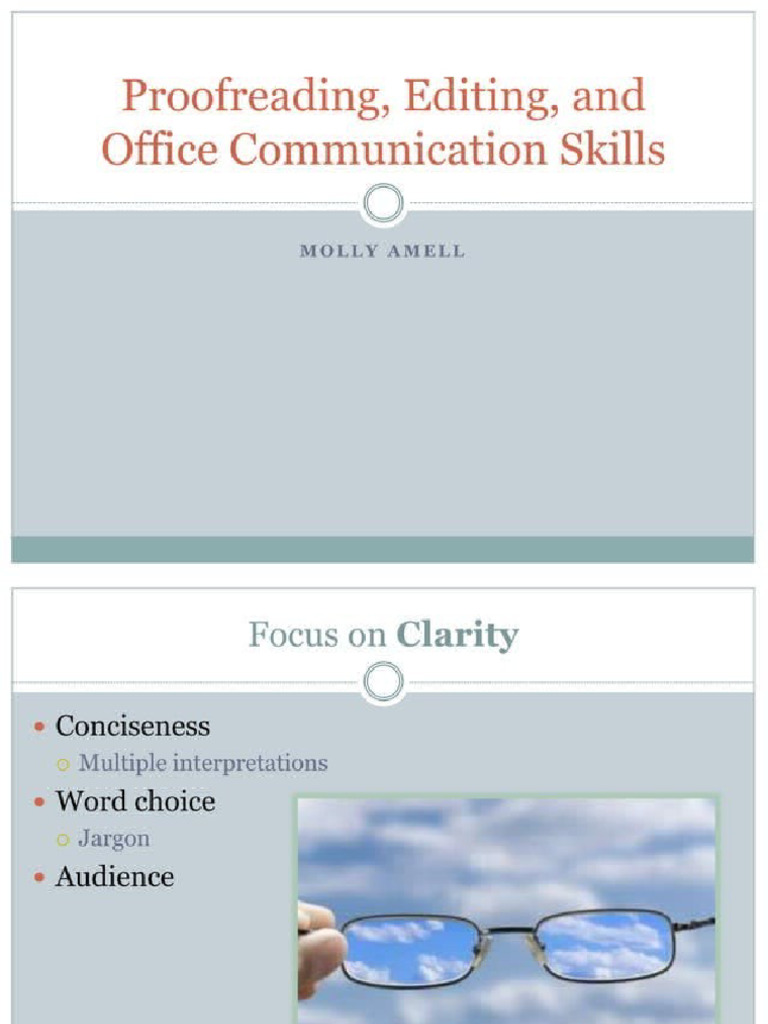 Proofreading And Editing Skills Pdf