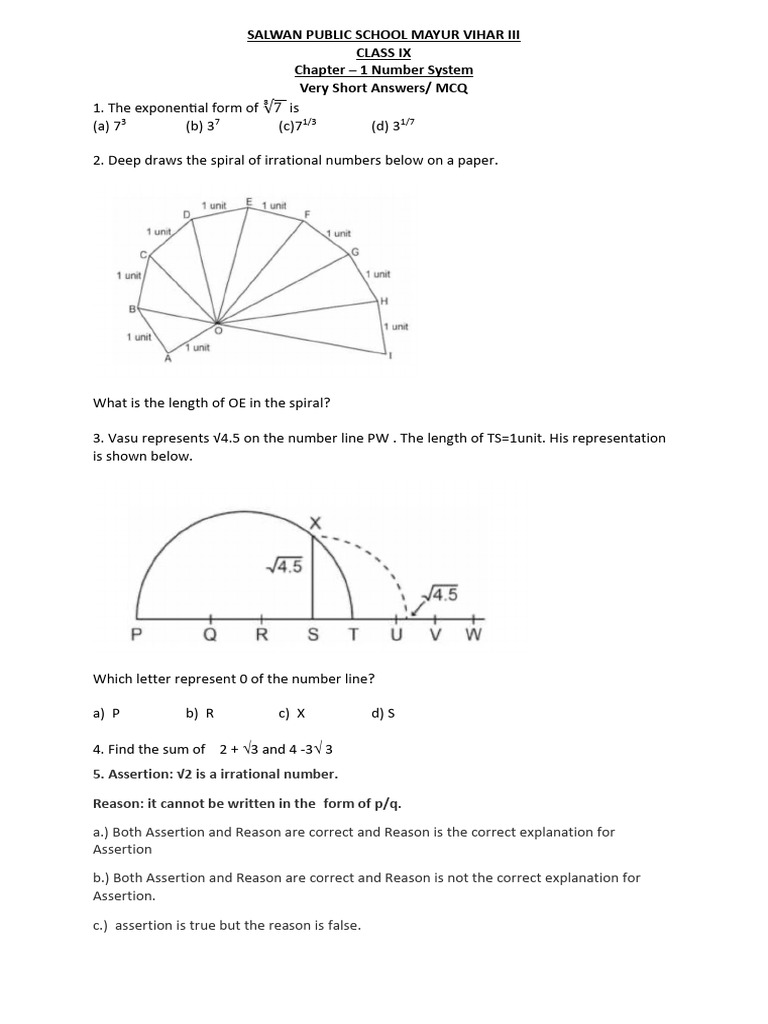 CH1 Worksheet | PDF | Numbers | Chess Theory