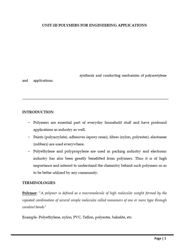 Polymers in Engineering Applications | PDF | Polymers | Composite Material