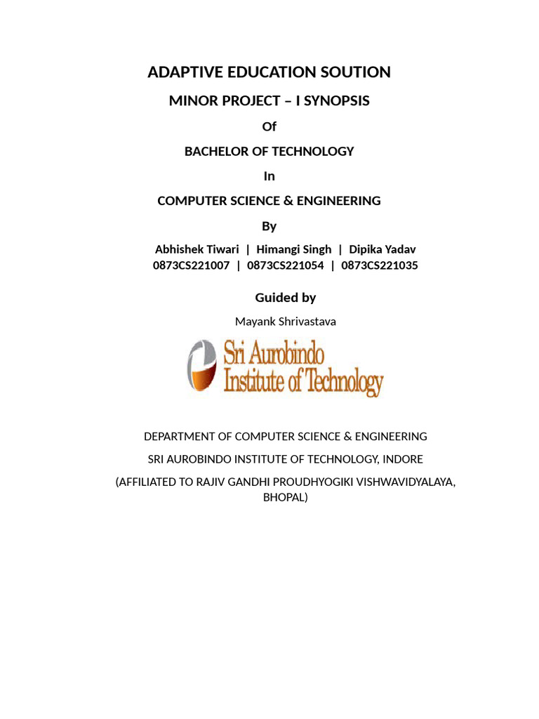 Adaptive Education Soution | PDF | Learning | Educational Technology