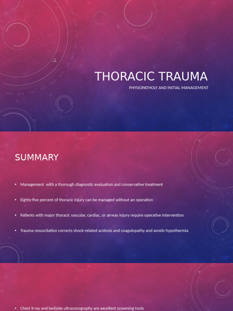 Pneumorrhaphy in Thoracic Trauma Management | PDF | Major Trauma | Lung