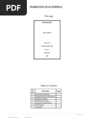 Marketing Plan Chv