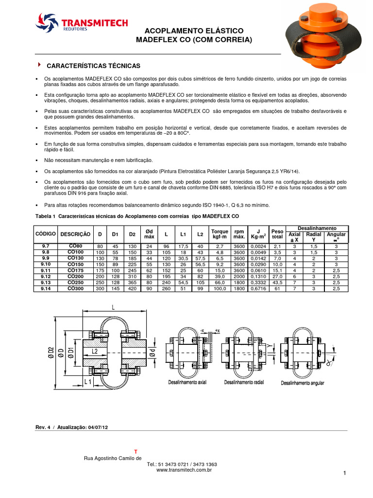 Acoplamento Elastico Madeflex Co | PDF