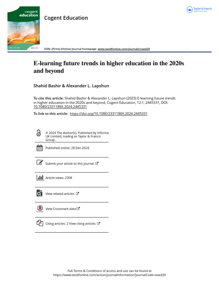 E-Learning Future Trends in Higher Education in The 2020s and Beyond ...