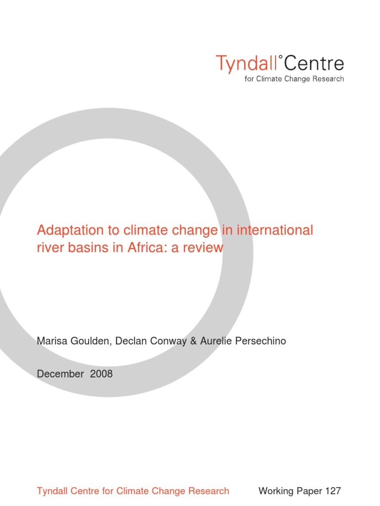 Adaptation To Climate Change in International River Basins in Africa: A ...