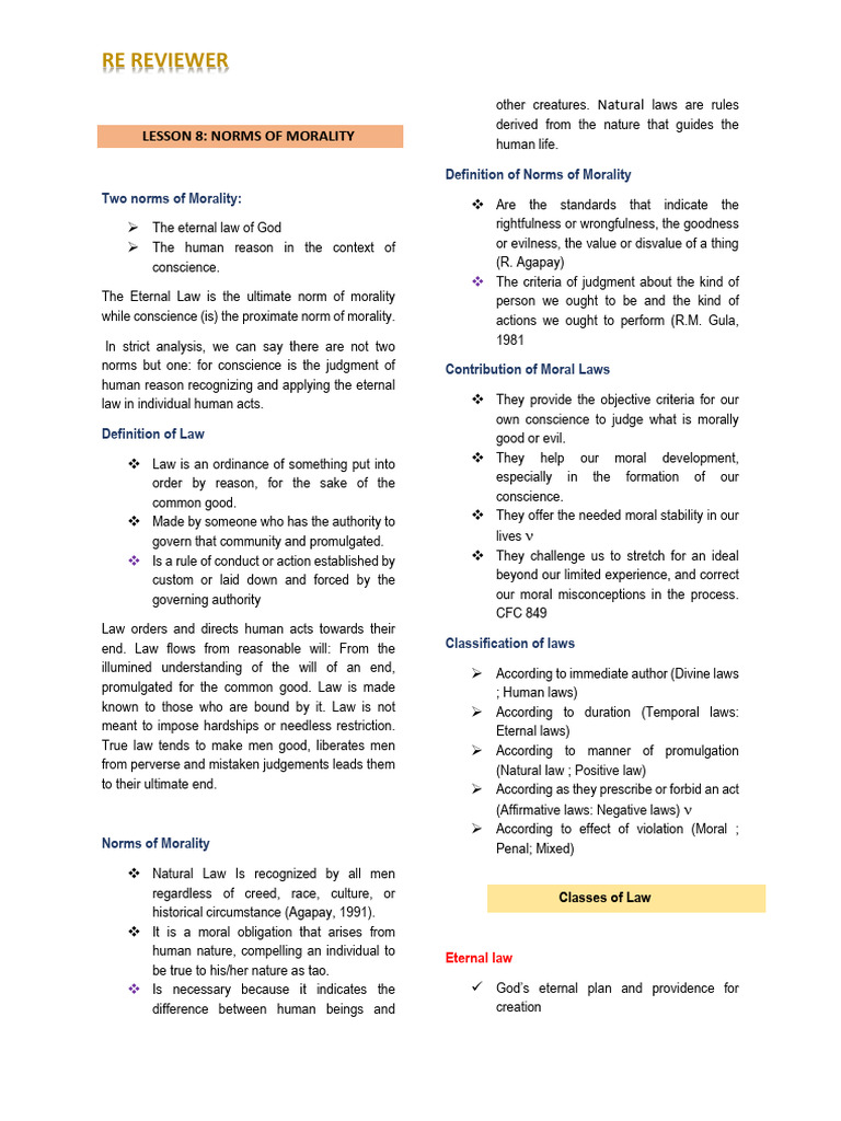 Understanding Morality and Law Norms | PDF | Sin | Natural Law