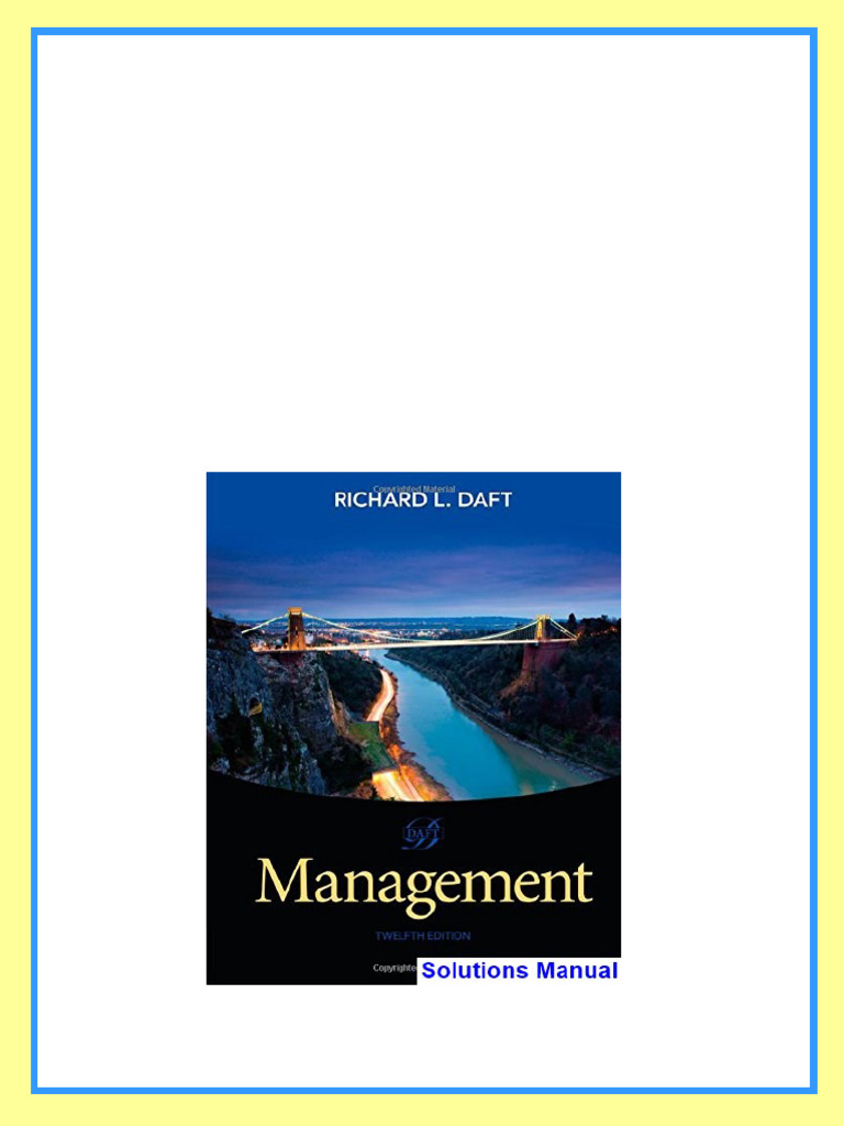 Management 12th Edition Daft Solutions Manual download | PDF | Goal ...