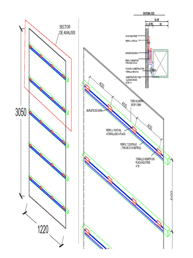 Equitone, Subestructura Horizontal | PDF