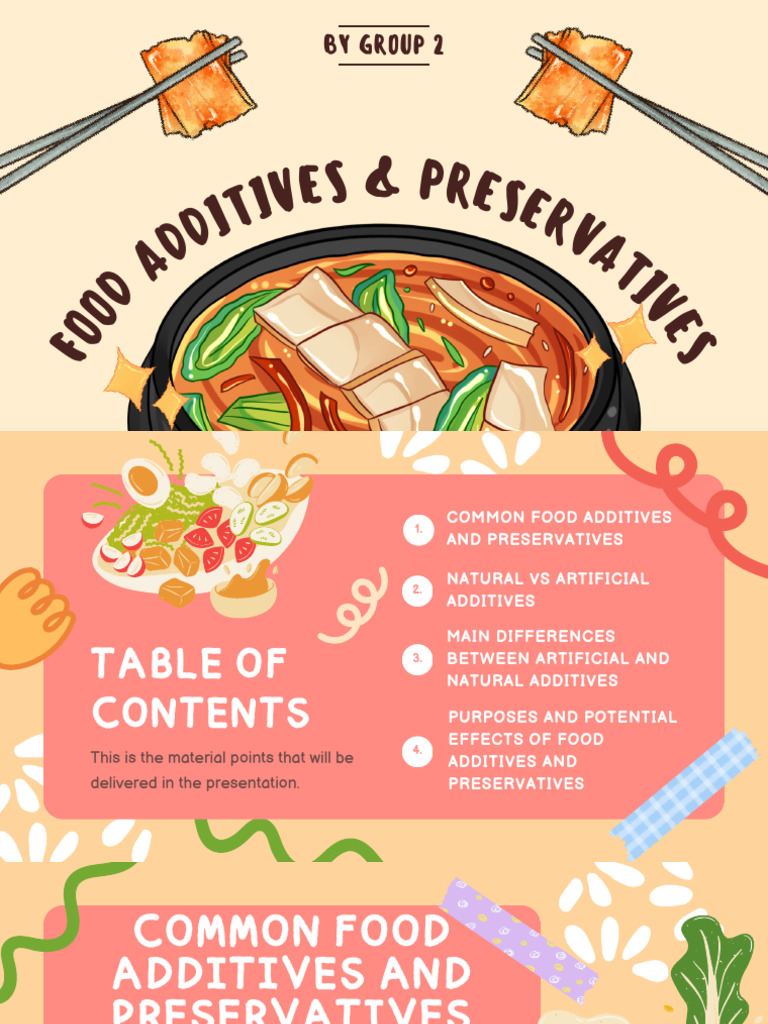 Food Additives and Preservatives Guide | PDF | Foods | Taste