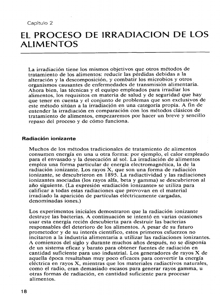 Grupo 1 Proceso de Irradiación en Los Alimentos | PDF | Radiación ...