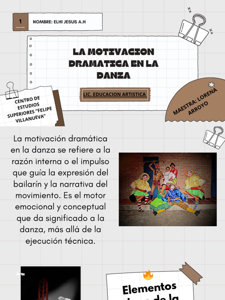 Motivación Dramática en la Danza | PDF | Bailes | Las emociones