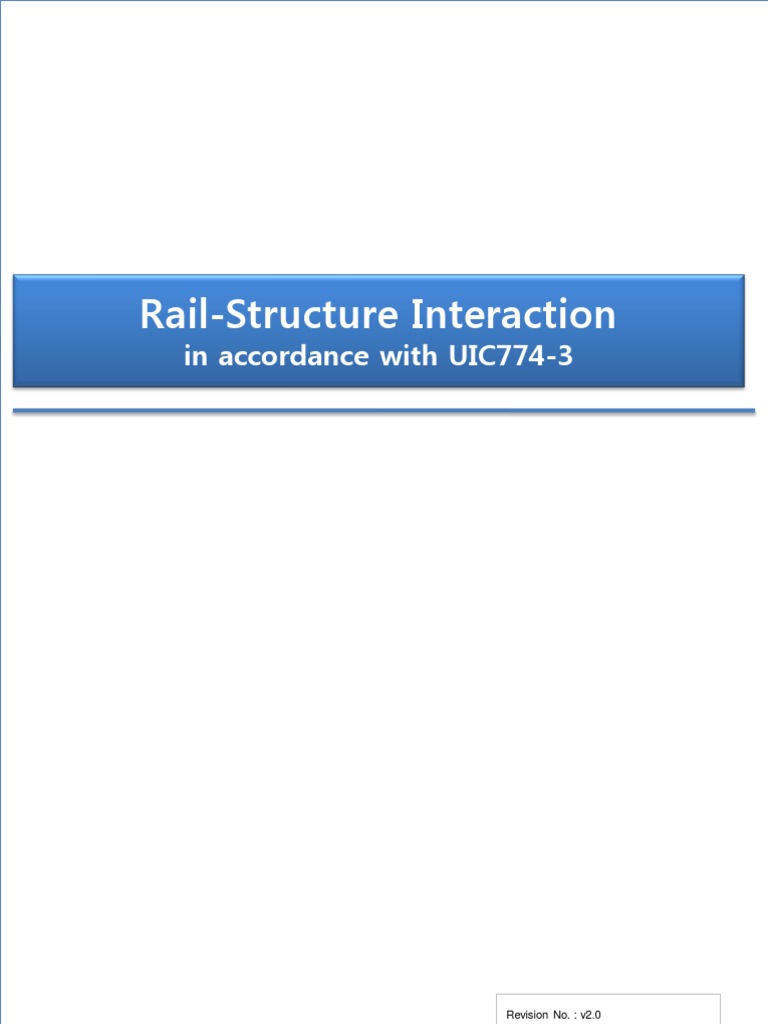 Rail-Structure Interaction Analysis UIC774-3 | PDF | Track (Rail ...