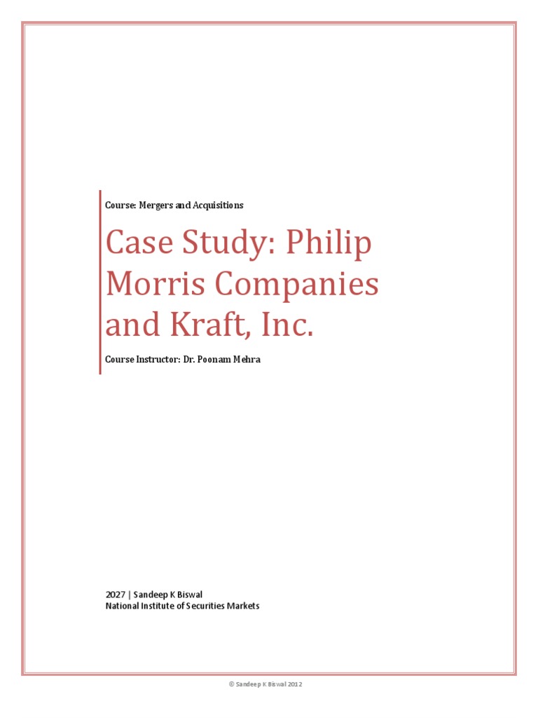 Kraft Restrict M & A Case Study