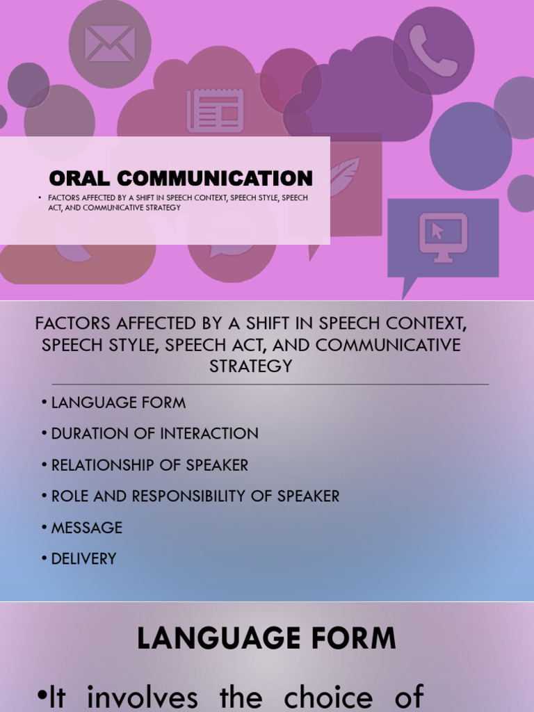 Factors Influencing Oral Communication | PDF | Conversation | Communication