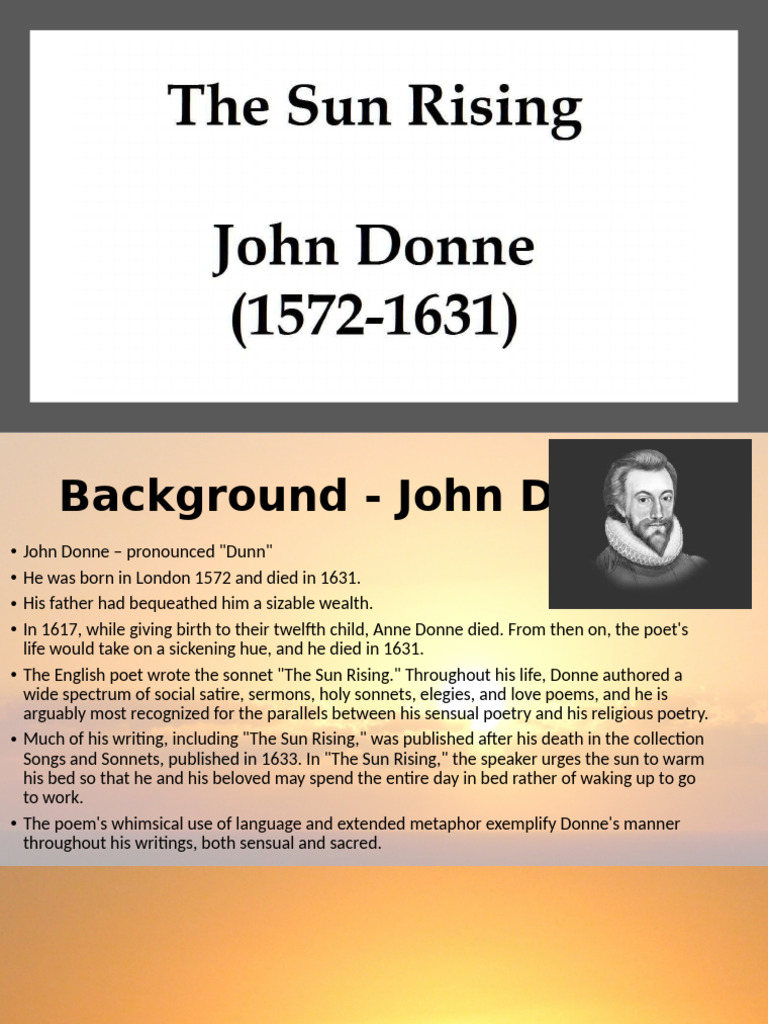 Analysis of Donne's 
