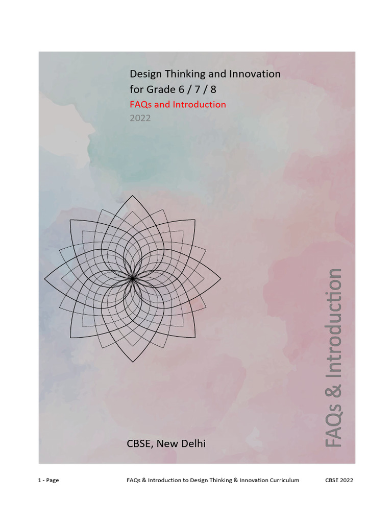 FAQ - Introduction - DT - JUNIOR GRADE MATERIAL | PDF | Design Thinking ...