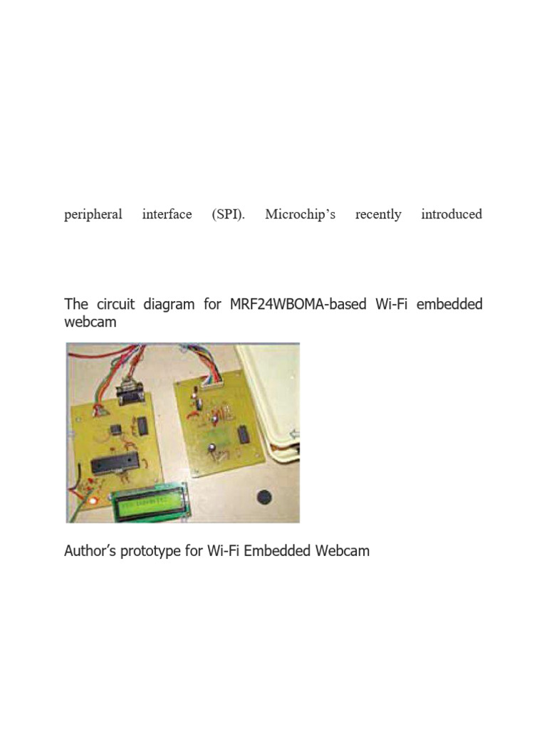 Wi-Fi Embedded Webcam Project Guide | PDF | Wi Fi | Microcontroller