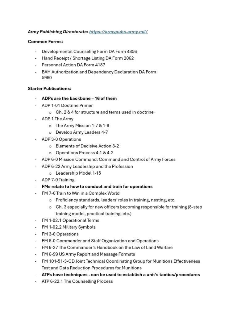 Army Publishing Directorate Overview | PDF | Brigade | Military Science