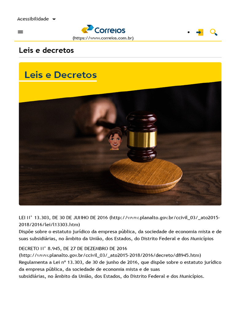 Leis e Decretos - Correios | PDF