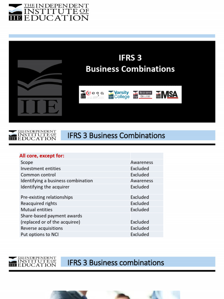 IFRS 3 Business Combinations Guide | PDF | Goodwill (Accounting ...