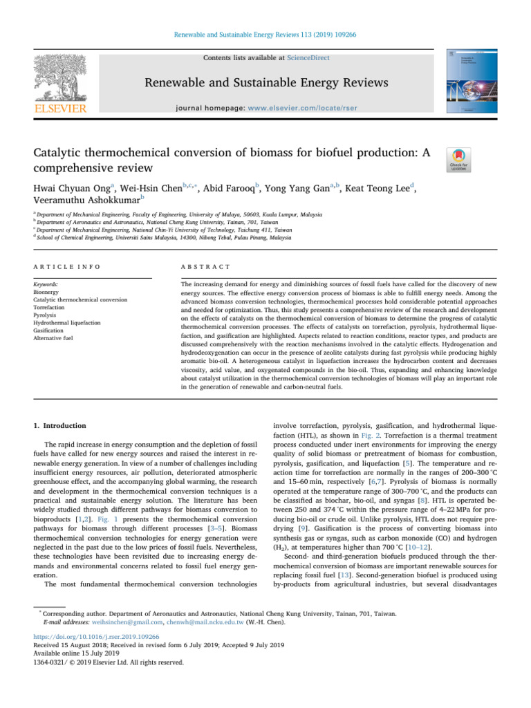 Catalytic Biomass Conversion for Biofuels | PDF | Pyrolysis | Biofuel