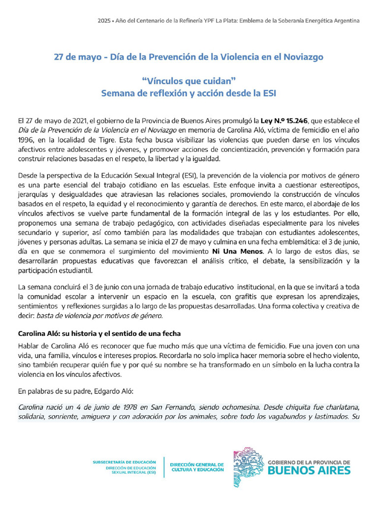 27 de Mayo - Dia de La Prevención de La Violencia en El Noviazgo | PDF