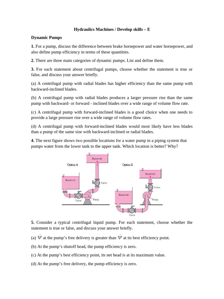 Hyd Mach Develop Skills-E | PDF | Pump | Energy Technology