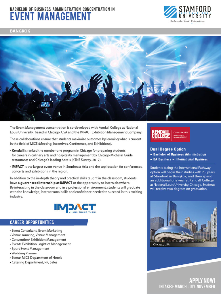 Event Management Bachelor's Program | PDF