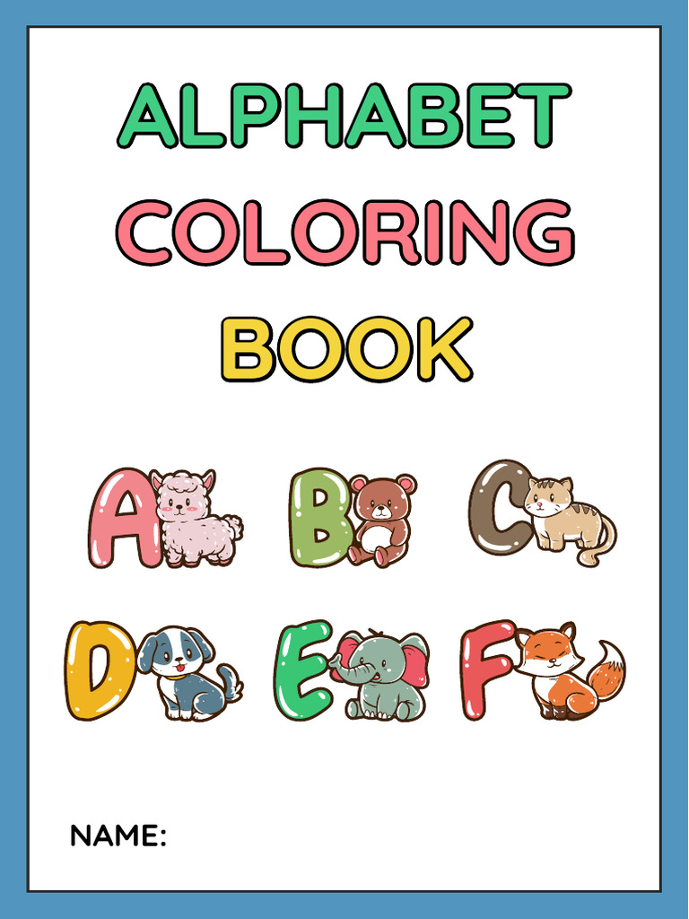 Alphabet Coloring Booklet in Grayscale Illustrative Style - 20250518 ...