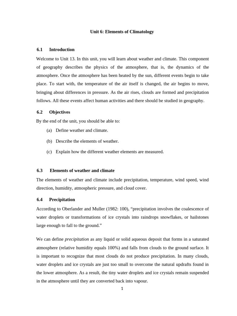 Understanding Weather and Climate Elements | PDF | Precipitation | Humidity