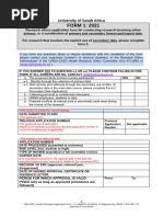 Unisa Research Ethics Application Checklist | PDF | Risk