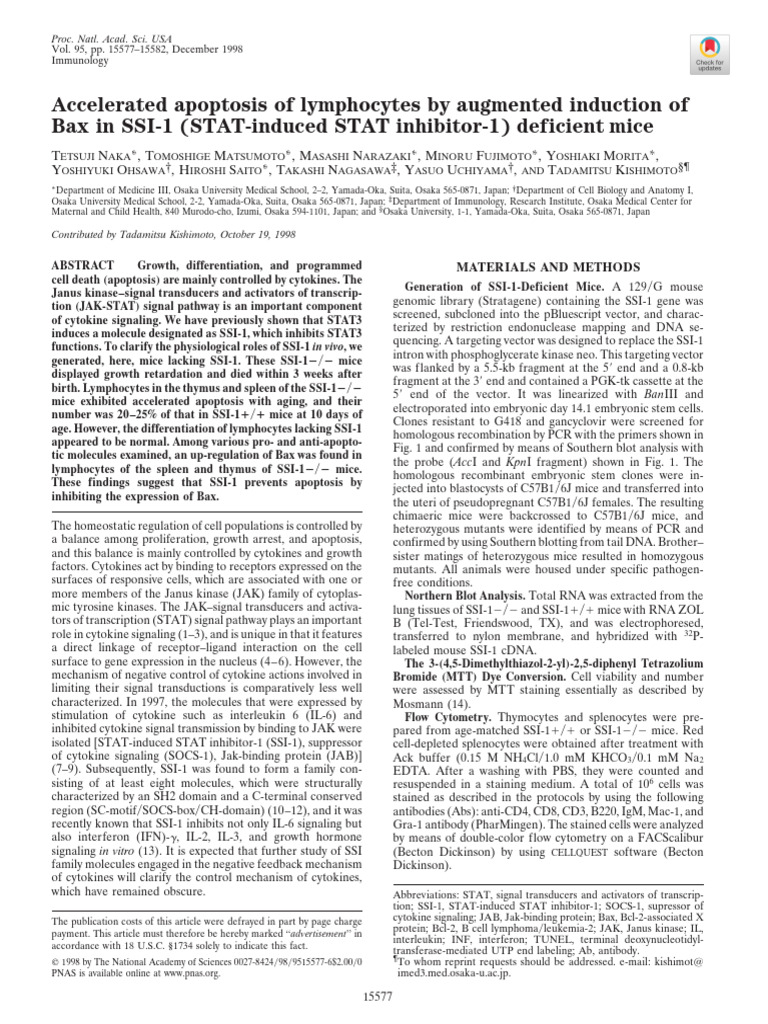 Naka Et Al Accelerated Apoptosis of Lymphocytes by Augmented Induction ...