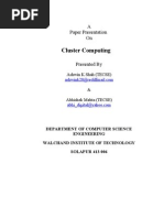 Cluster Computing: A Paper Presentation On