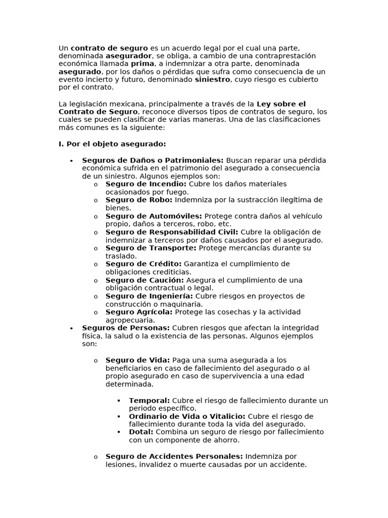 Contratos de Seguros | PDF | Seguro | Póliza de seguros