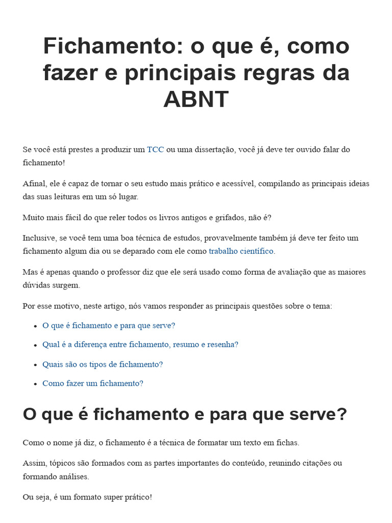 Fichamento: Guia Prático ABNT | PDF | Citação | Abstract (resumo)